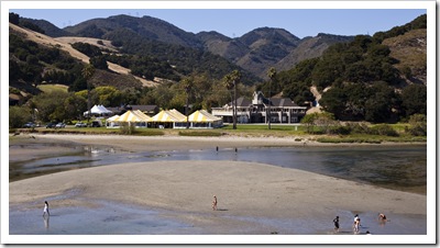 The marquee setup at Avila Beach Golf Resort
