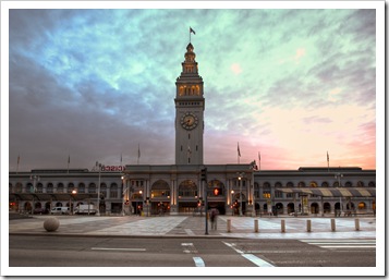San Francisco Ferry Building at sunrise