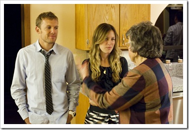 Kevin and Annie having a chat with Gladys