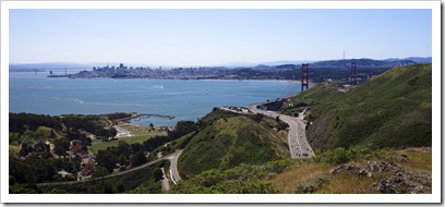 Highway 101, the Golden Gate and San Francisco
