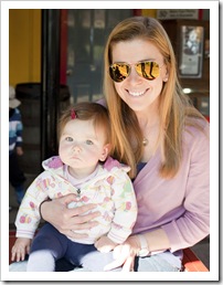 Lilia and Lisa waiting for the train to depart