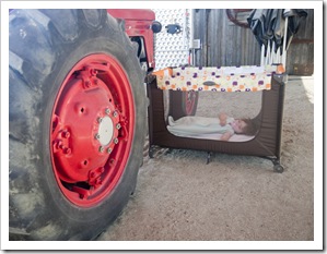 We're lucky that she'll sleep anywhere!