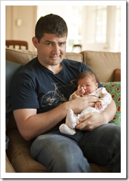 Lillia's first Australian visitor: Greg Sarson