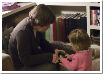 Carol practising her grandma duties with Gianna