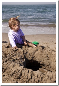 Enjoying East Beach before the fog rolled in