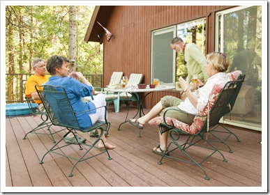 Steve, Jenni, Greg and Carol at the cabin