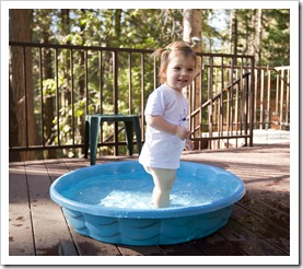 Taking a morning dip